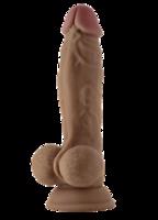 Shaft dildo z dvojitého tekutého silikónu Realistic Dong (24 cm), telová