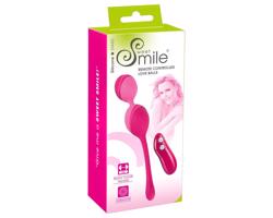 SMILE Love Balls - rádiovo vibračné vajíčko - 82g (ružová)