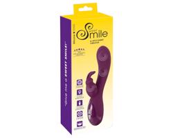 SMILE - nabíjateľný vibrátor s 3 motormi a výstupkom (fialový)