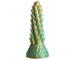 Stegosaurus fantasy dildo - pichľavé potešenie 20cm (zelená)