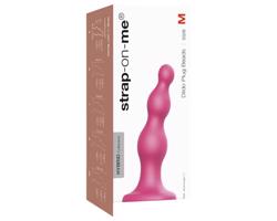 Strap-on-me Beads M - korálkový, základňový dildo (ružový)