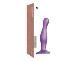 Strap-on-me Curvy M - vlnitý dildo s prísavným stojanom (fialová)