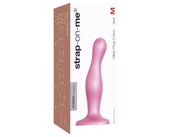 Strap-on-me Curvy M - vlnitý, prísavkový dildo (ružový)