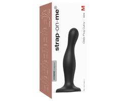 Strap-on-me Curvy M - vlnitý, prísavný dildo (čierny)