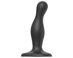 Strap-on-me Curvy S - čierny vlnitý dildo s prísavkou