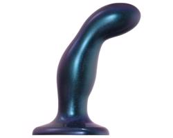 Strap-on-me Snaky M - zahnuté análne dildo (metalická modrá)