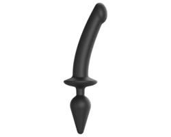 Strap-on-me Switch Semi-Realistic XXL - 2v1 dildo (čierny)