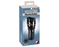 STROKER Rotating - akumulátorový, rotujúci umelý ústny masturbátor (čierny)