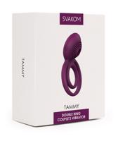 Svakom Tammy - nabíjací vodotesný krúžok na penis a semenníky (fialový)