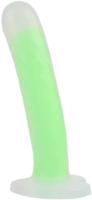 Svietiace dildo s prísavkou Green Radiation (17 cm)