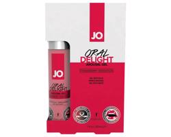 System JO Oral Delight - chladivý, jedlý lubrikant - jahoda (30ml)