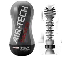 TENGA Air-Tech Squeeze Strong - silný mastrubátor na sanie (čierny)