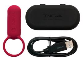 TENGA Smart Vibe - vibračný krúžok na penis (červený)