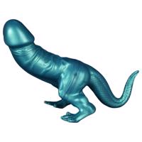 Toppedmonster - dinosaurus silikónové dildo - 26 cm (tyrkysové)