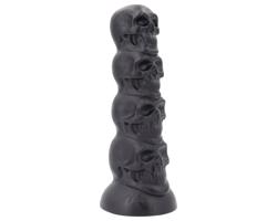 Toppedmonster - lebka dildo - 22 cm (čierna)