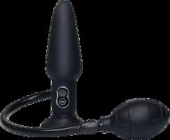 True Black Vibrating Butt Plug