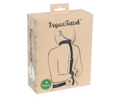 Vegan Fetish - set na zviazanie rúk za chrbtom (čierny)