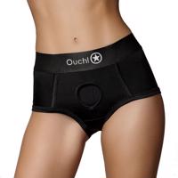 Vibrating Strap-on Brief Black, M–L