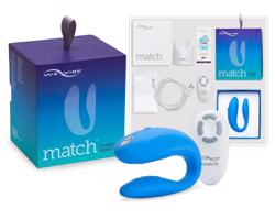 We-Vibe Match - vodotesný, nabíjateľný párový vibrátor (modrý)