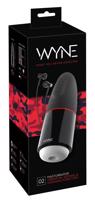 WYNE 02 - Nabíjateľný, vibračný masturbátor s odsávaním (čiernobiely)