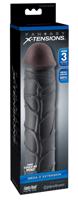 X-TENSION Mega 3 - realistický návlek na penis (22,8 cm) - čierny