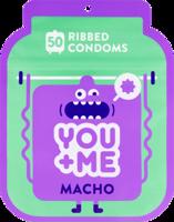 You Me MACHO - vrúbkované kondómy (50 ks)