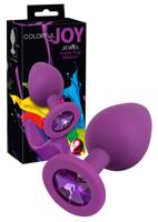 You2Toys Colorful Joy Jewel Plug - silikónové análne dildo - stredné (fialové)