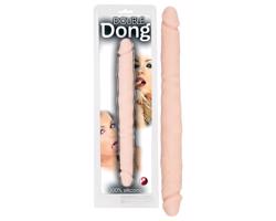 You2Toys - Dvojitý Priateľ - 100% silikónové dildo (prírodné)