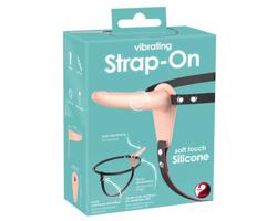 You2Toys - Extra silný akumulátorový strap-on vibrátor (prírodný)