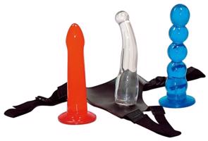 You2Toys Strap on! Colour - pripínacie dildo (4 dielna súprava)