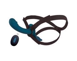 You2Toys - strap-on vibrator set (black-blue)