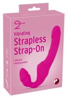 You2Toys Vibrating Strapless Strap-On - pripínací vibrátor bez upevňovacieho pásu (ružový)