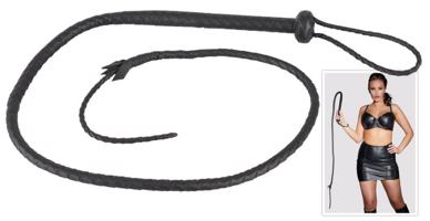 ZADO - ručne pletený bič z pravej kože (čierny)
